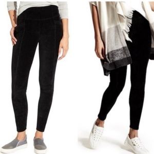 Athleta Metro High Rise Velvet Corduroy Leggings‎ Black Size Small